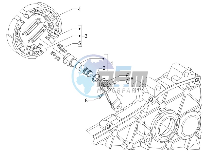 Rear brake - Brake jaw