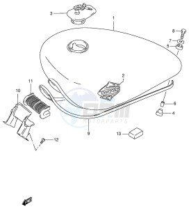 VS600GL (E2) INTRUDER drawing FUEL TANK (MODEL T)