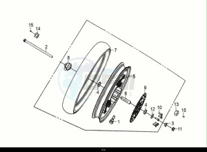 SYMPHONY 50 (XF05W1-EU) (E5) (M1) drawing FRONT WHEEL