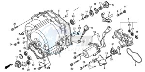 TRX250TM FOURTRAX drawing FRONT CRANKCASE COVER (TRX250TE)