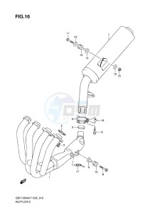 GSF-1250 BANDIT EU drawing MUFFLER