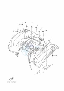 YFM700FWBD KODIAK 700 EPS (B5KN) drawing REAR FENDER