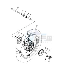 XV VIRAGO 1100 11000 drawing FRONT WHEEL