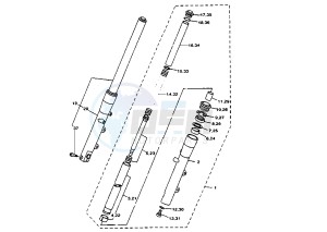 XVS DRAG STAR 650 drawing FRONT FORK MY97