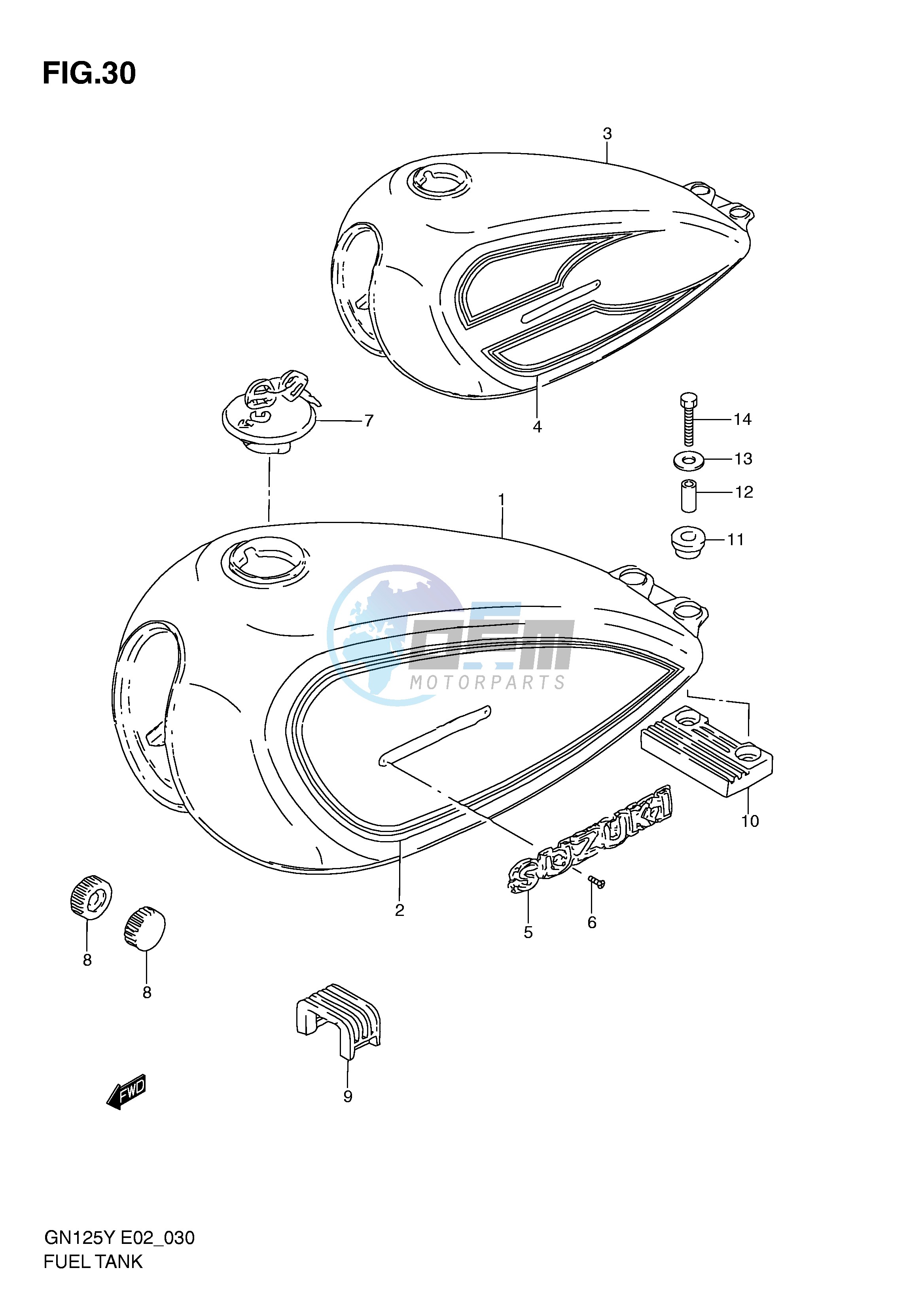 FUEL TANK (MODEL V W)