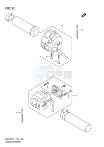 VZR1800 (E2) INTRUDER drawing HANDLE SWITCH (VZR1800ZL1 E24)