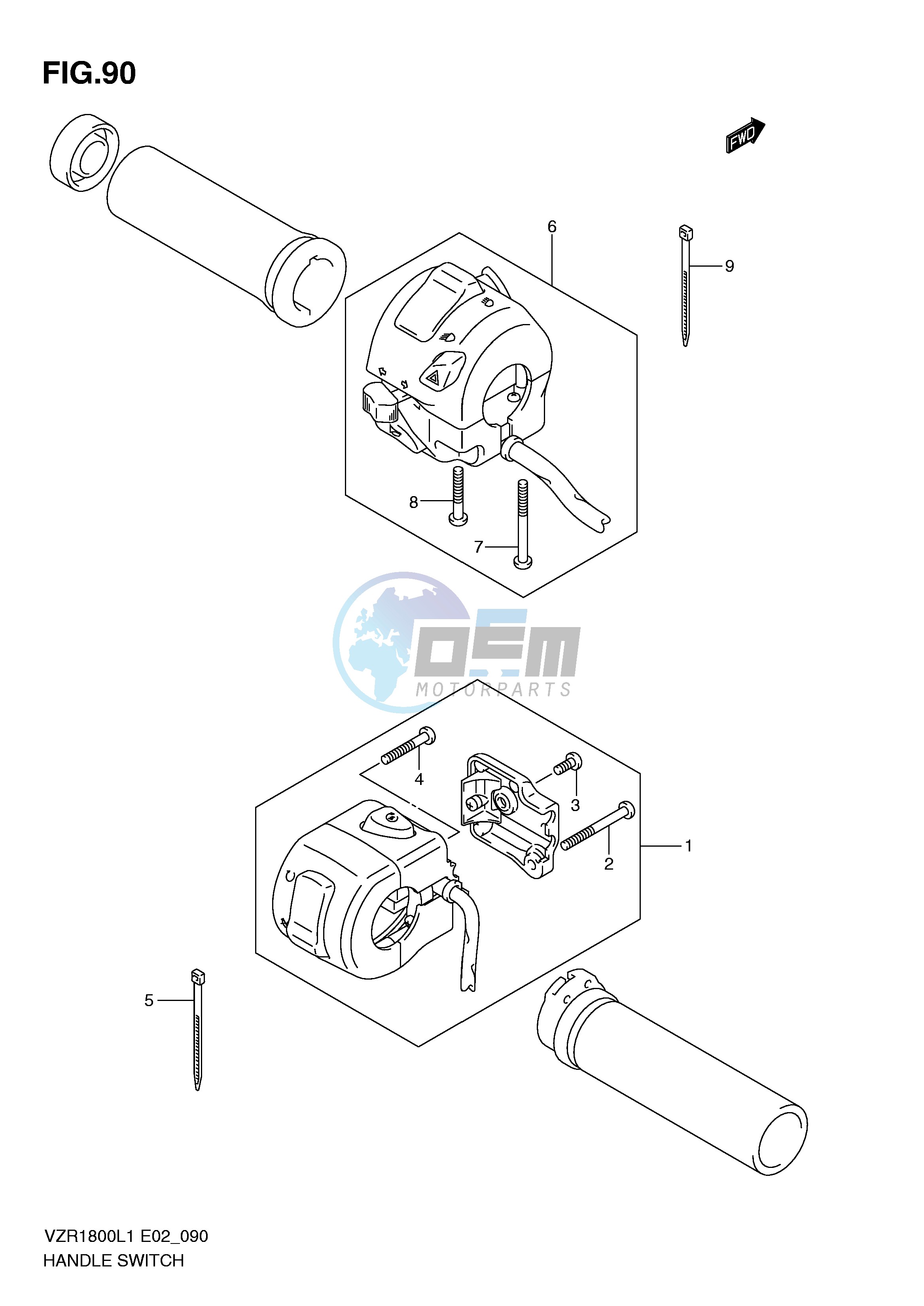 HANDLE SWITCH (VZR1800ZL1 E24)