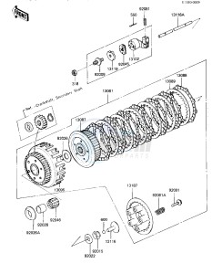 KZ 550 D [GPZ] (D1) [GPZ] drawing CLUTCH