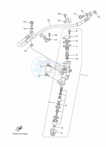 YZ125 (B0VB) drawing REAR MASTER CYLINDER