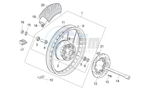 V7 Special 750 USA-CND drawing Rear wheel I