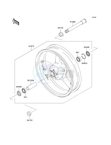 ZR 1000 A [Z1000] (A6F-A6F) A6F drawing FRONT WHEEL