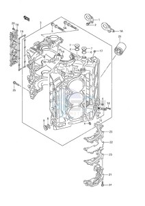 DF 225 drawing Cylinder Block