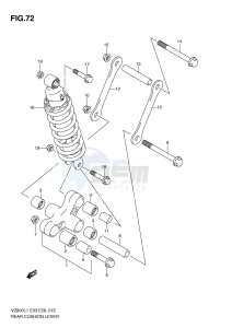 VZ800 (E3-E28) MARAUDER drawing REAR CUSHION LEVER (VZ800L1 E28)