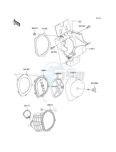 KX 125 L (L4) drawing AIR CLEANER