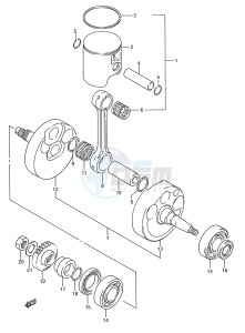 RM250 (E28) drawing CRANKSHAFT (MODEL K)