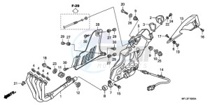 CBR1000RRA France - (F / CMF HRC) drawing EXHAUST MUFFLER