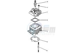 BW'S BUMP 50 drawing CYLINDER HEAD