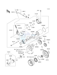 KLX 450 A [KLX450R] (A8F-A9F) A8F drawing STARTER MOTOR