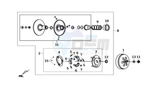 CRUISYM 250I (L8) EU drawing CLUTCH