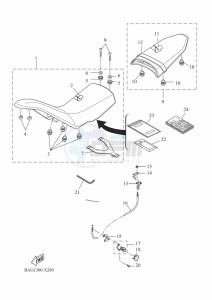 XTZ690D TENERE 700 WORLD RAID (BAG1) drawing SEAT