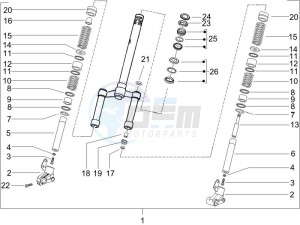 NRG 50 power Pure jet drawing Fork steering tube - Steering bearing unit