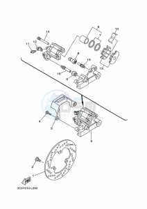 XT250 XT250N (B1UG) drawing REAR BRAKE CALIPER