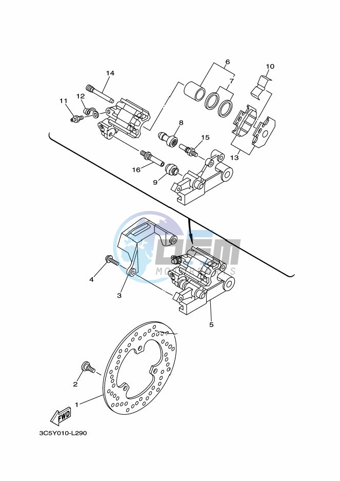 REAR BRAKE CALIPER