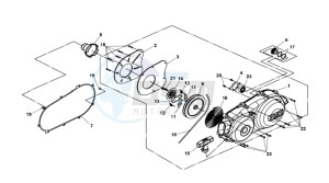 QUAD LANDER 300S drawing CRANKCASE COVER LEFT