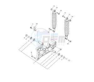 YP R X-MAX 125 drawing REAR SHOCK ABSORBER