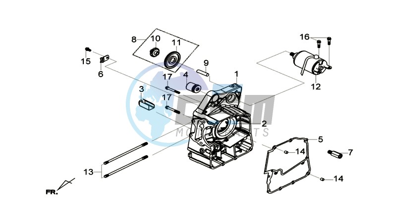 CRANKCASE RIGHT / START MOTOR