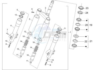 Liberty 125 4t ptt (I) Italy drawing Fork steering tube - Steering bearing unit