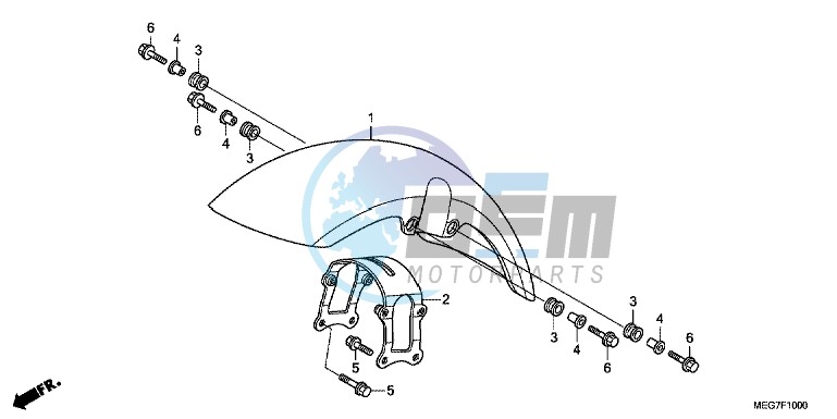 FRONT FENDER (VT750C2B)