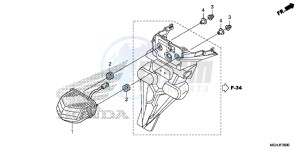 VFR1200X Europe Direct - (ED) drawing TAILLIGHT