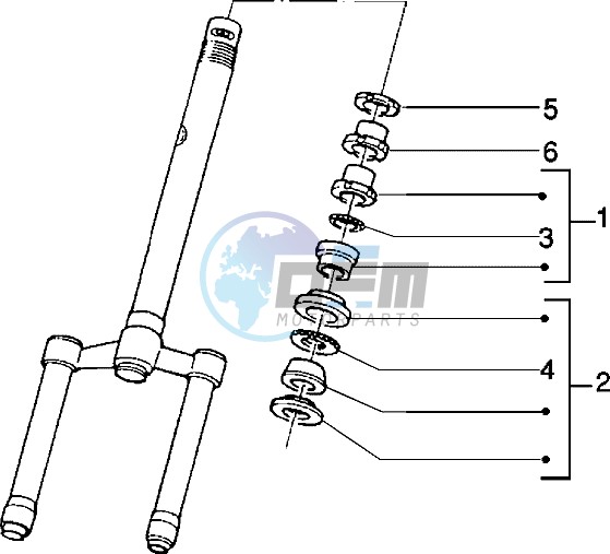 Steering bearing ball tracks