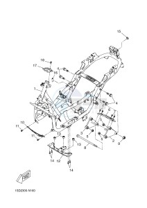 YP400RA X-MAX 400 ABS (1SD2 1SD2 1SD2) drawing FRAME