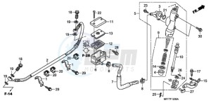 XL700V9 UK - (E / MKH) drawing RR. BRAKE MASTER CYLINDER