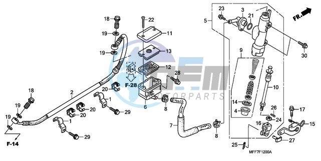 RR. BRAKE MASTER CYLINDER