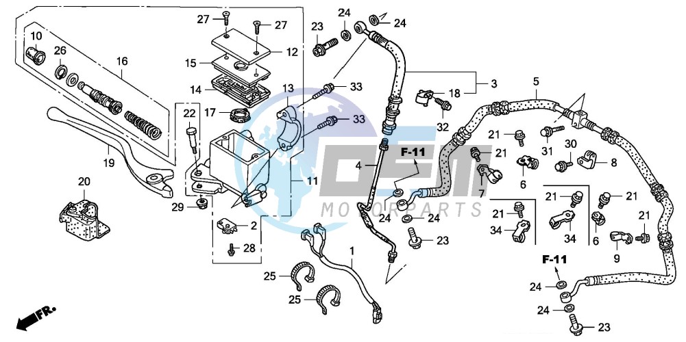 FR. BRAKE MASTER CYLINDER