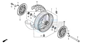 CBR600FR drawing FRONT WHEEL (1)