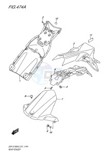 GSX-S1000 EU drawing REAR FENDER