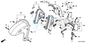 GL1800C drawing FRONT FENDER