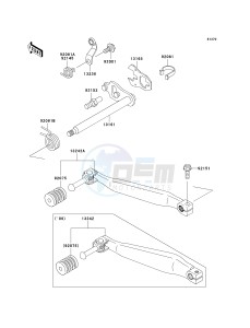 KL 650 A [KLR 650] (A6F-A7F) A7F drawing GEAR CHANGE MECHANISM