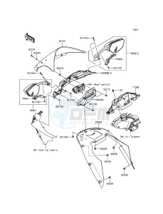 NINJA ZX-10R ZX1000JFF FR XX (EU ME A(FRICA) drawing Cowling