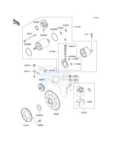 BN 125 A [ELIMINATOR 125] (A4-A8) [ELIMINATOR 125] drawing STARTER MOTOR