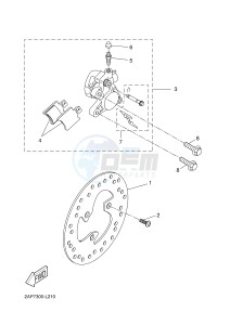 YN50 OVETTO (2APE) drawing FRONT BRAKE CALIPER