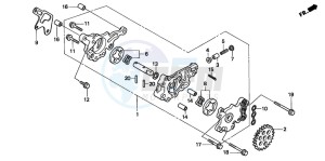 XR400R drawing OIL PUMP