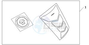 CBR1000RAA Korea - (KO / ABS) drawing TANKPAD / FUEL LID COVER