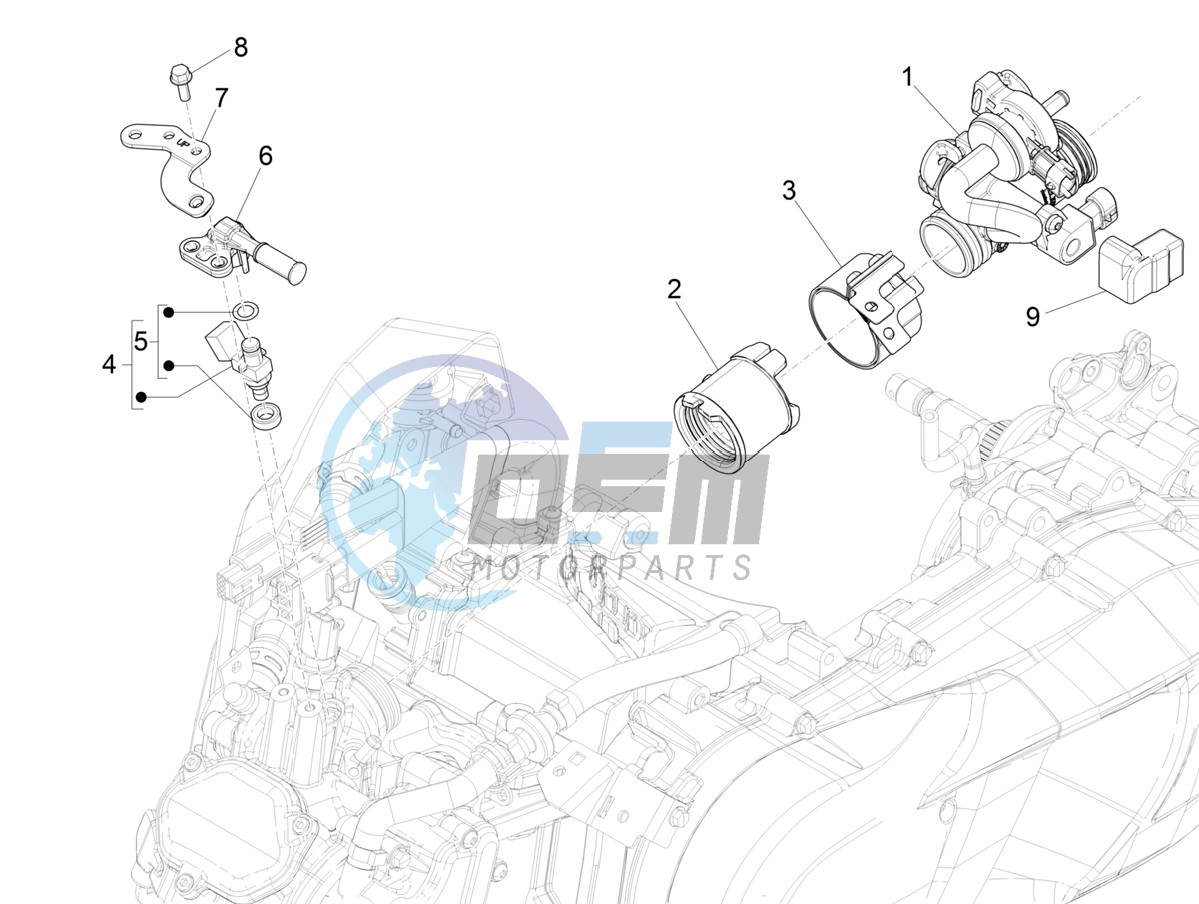 Throttle body - Injector - Induction joint