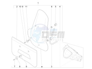 Liberty 125 4t ptt (SL) SL drawing Windshield