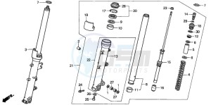 VFR800FI drawing FRONT FORK